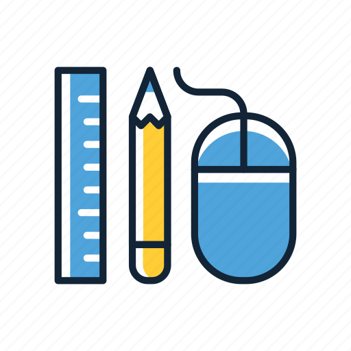Design, tools, designer tools, mouse, pencil, ruler icon - Download on Iconfinder