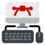 designer, keyboard, monitor, mouse 