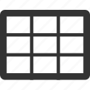camera grid, columns, grid, grid line, grid view