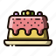 cake, chiffon cake, custard, dessert, food 
