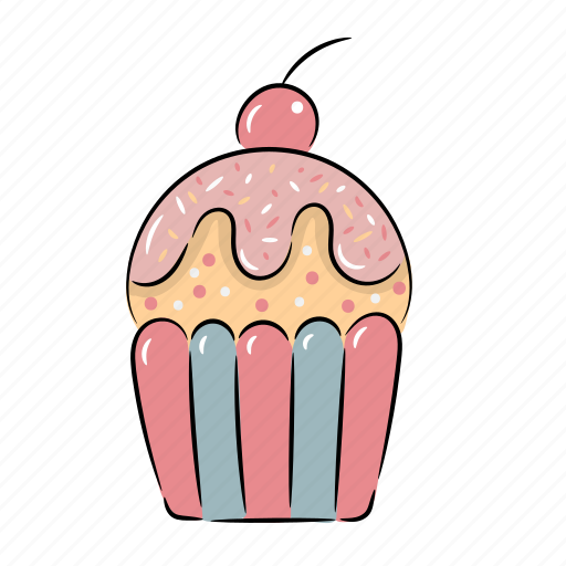 Cupcake, dessert, cake, ice, cream, sweet icon - Download on Iconfinder
