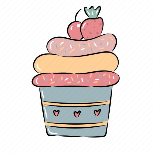 Cupcake, dessert, ice, cream, sweet, cake icon - Download on Iconfinder