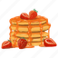 strawberry, pancake, cake, breakfast, fruit, fresh, dessert, sweet, berry 
