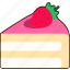 a, piece, of, vanilla, strawberry, cake, dessert, food, sweet 