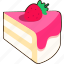 piece, of, vanilla, strawberry, cake, dessert, food, sweet 