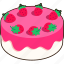 vanilla, strawberry, cake, dessert, food, sweet 