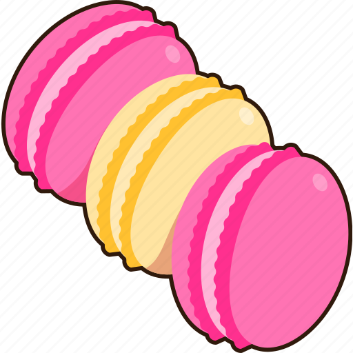 Macaron, three, piece, dessert, food, sweet icon - Download on Iconfinder