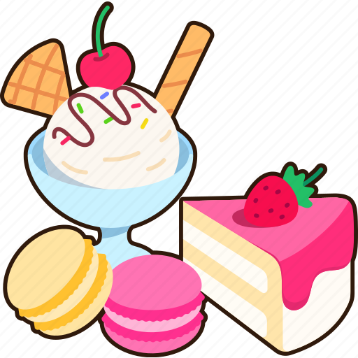Desserts, macaron, cake, and, ice, cream, dessert icon - Download on Iconfinder