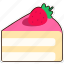 piece, vanilla, strawberry, cake, dessert, food, sweet 