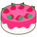 vanilla, strawberry, cake, dessert, food, sweet