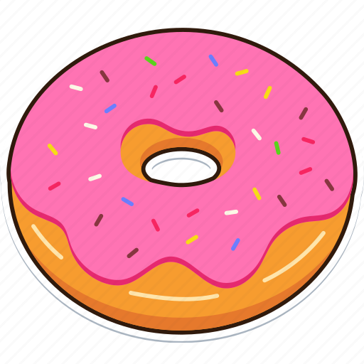 Strawberry, donut, dessert, food, sweet icon - Download on Iconfinder