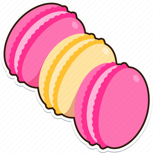 Macaron, three, piece, dessert, food, sweet icon - Download on Iconfinder