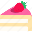 a, piece, of, vanilla, strawberry, cake, dessert, food, sweet 