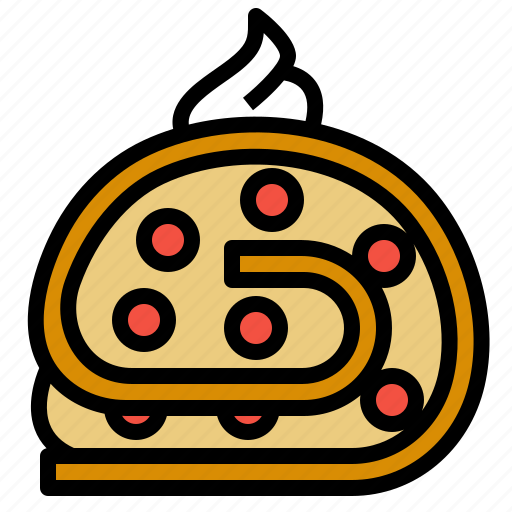 Cake, dessert, food, jam, roll, sweet icon - Download on Iconfinder