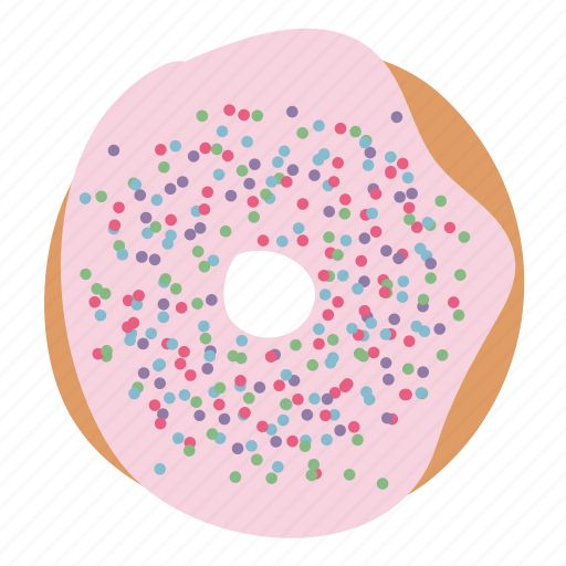 Bread, dessert, donut, doughnut, pink, sprinkles, sweet icon - Download on Iconfinder