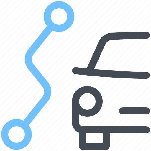 Car, route, view, navigation, path, map, segment icon - Download on Iconfinder