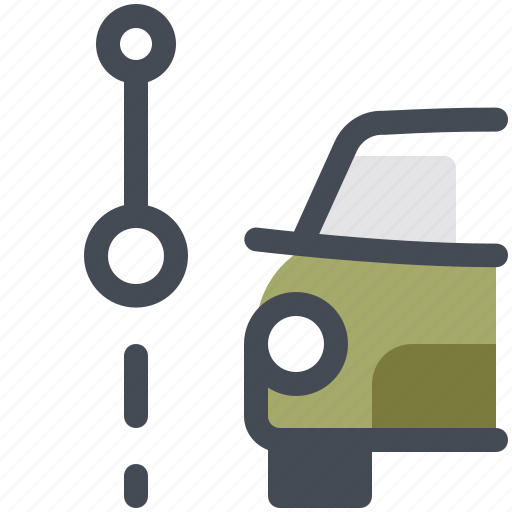 Car, navigation, railway, path, route, location, segment icon - Download on Iconfinder
