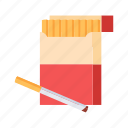 cigarettes, pack, flat, icon, detective, set, work, equipment, security, 0