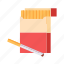 cigarettes, pack, flat, icon, detective, set, work, equipment, security, 0 