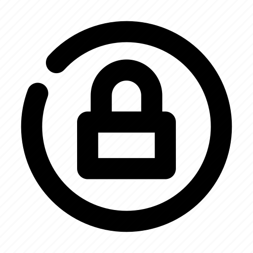 Circle, lock, protection, security, password, shield, safety icon - Download on Iconfinder