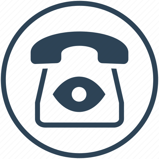Device, telephone, phone, call, eye, spy icon - Download on Iconfinder