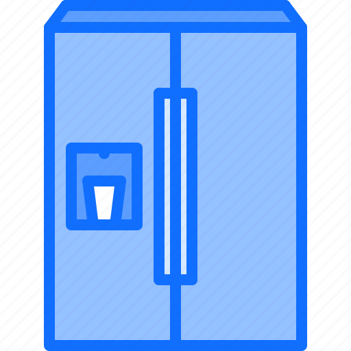 Appliance, device, door, electronics, gadget, refrigerator, two icon - Download on Iconfinder
