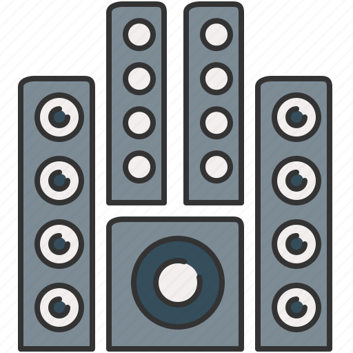 Audio, device, music, sound, speakers, system icon - Download on Iconfinder