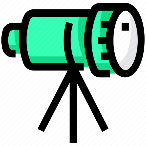 Camera, device, lens, photography, telescope, tripod icon - Download on Iconfinder
