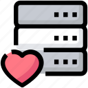 data, database, device, love, server