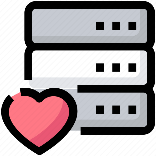 Data, database, device, love, server icon - Download on Iconfinder