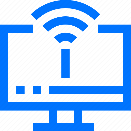 Connection, devices, hardware, monitor, signal, wifi, wireless icon - Download on Iconfinder