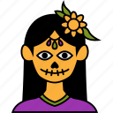 catrina, people, avatar, woman, skull, mexican, costume, dia de muertos, day of the dead