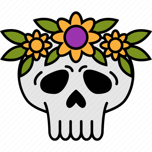 Halloween, flower, skull, death, mexican, festival, cultures icon - Download on Iconfinder