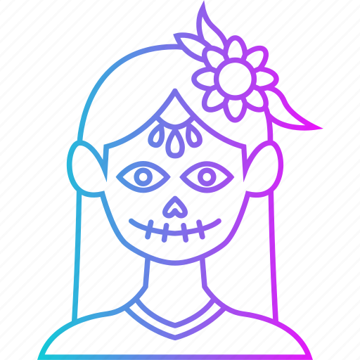 Catrina, people, avatar, woman, skull, mexican, costume icon - Download on Iconfinder