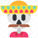 day of the dead, de, dia, mexico, muertos, skeleton, skull