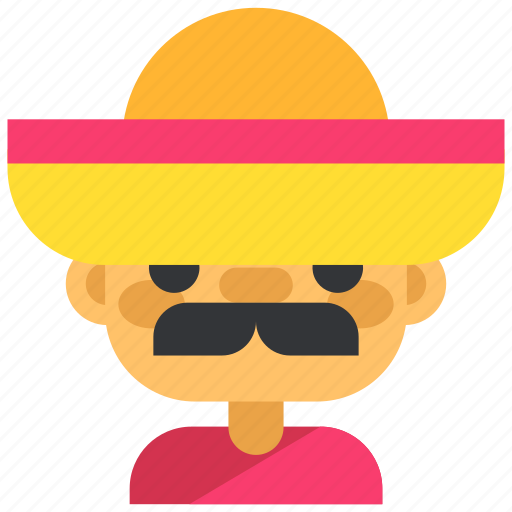 De, dia, hat, man, mexican, muertos, sombrero icon - Download on Iconfinder