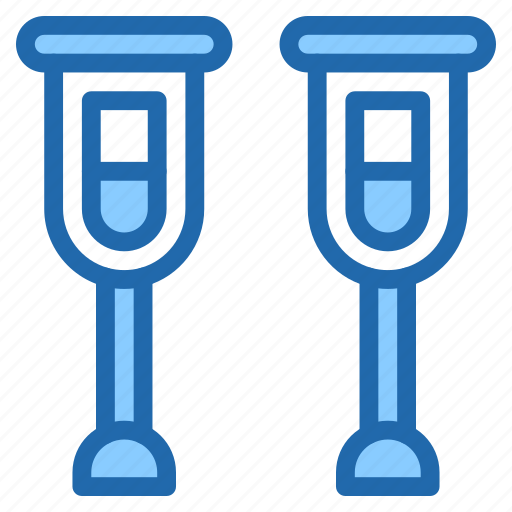 Crutches, health, injury, disable, medical icon - Download on Iconfinder