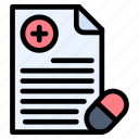 prescription, report, diagnose, documents, medicine