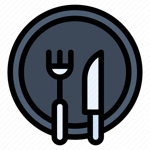 Eat, food, knife, restaurant, dinner, eating, dish icon - Download on Iconfinder