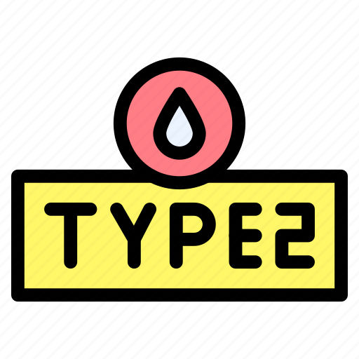 Type, diabetes, blood, drop, medical, healthcare icon - Download on Iconfinder