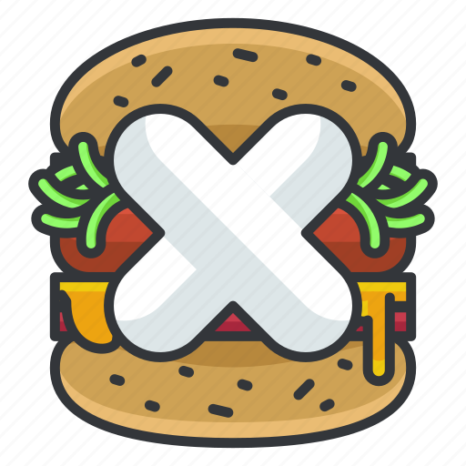 Diet, fitness, food, hamburger, junk, no icon - Download on Iconfinder