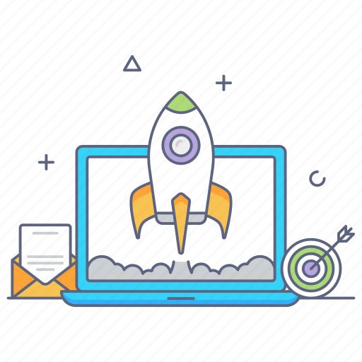 Digital marketing agency, launch, startup, initiation, mission icon - Download on Iconfinder