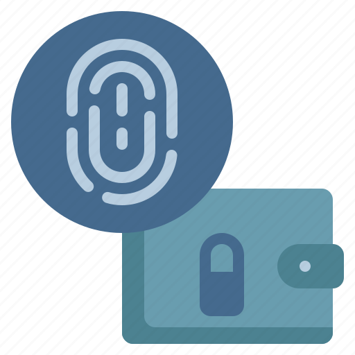 Wallet, digital, security, finger, print, locked, cyber icon - Download on Iconfinder