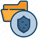 data, folder, shield, protect, digital, security