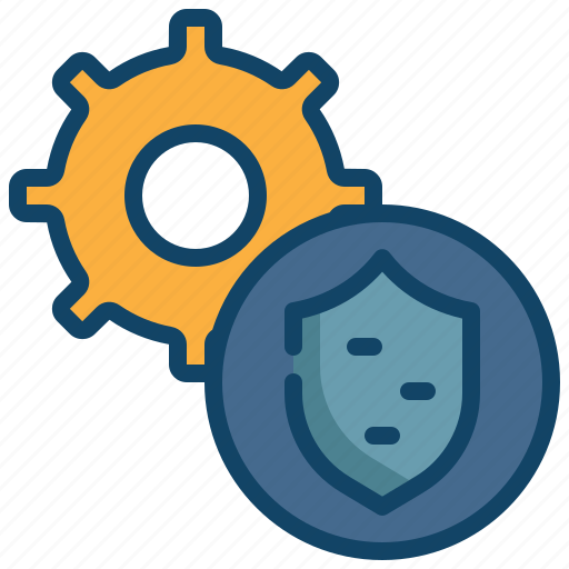 Gear, shield, protect, setting, work, digital, security icon - Download on Iconfinder