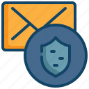 message, protect, digital, security, shield, mail, envelope