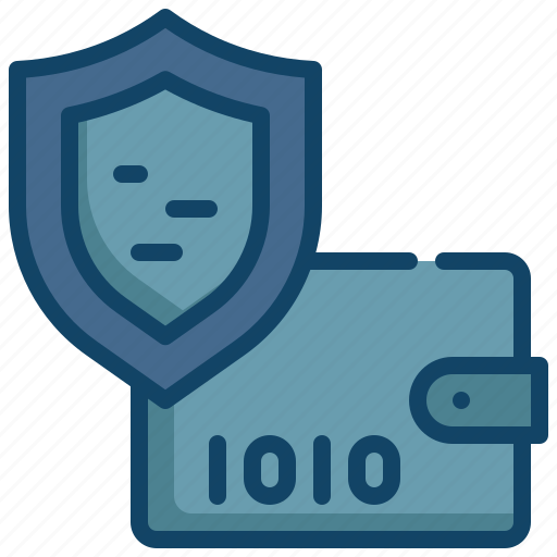 Shield, protect, wallet, digital, security, cyber icon - Download on Iconfinder