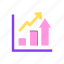 graph icon, arrow icon, trend icon, growth icon, increase icon, change icon, data visualization icon, statistics icon 