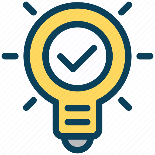 Digital, marketing, bulb, idea, light, approve icon - Download on Iconfinder
