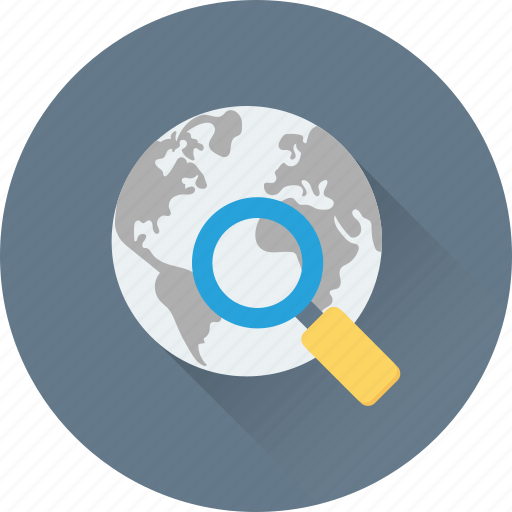 Browser, globe, magnifier, search, search location icon - Download on Iconfinder